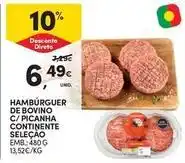 Continente Bom dia Continente - hambúrguer de bovino c/picanha selecao promoção