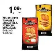 Continente Bom dia Bruschetta tomate e mozzarella/ azeitona promoção