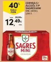 Continente Bom dia Sagres mini - cerveja c/ álcool t/p promoção