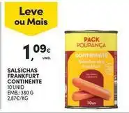 Continente Bom dia Frankfurt - salsichas continente promoção