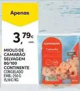 Continente Bom dia Continente - miolo de camarão selvagem promoção
