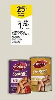 Continente Bom dia Nobre - salsicha mini cocktail promoção