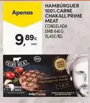 Continente Bom dia Prime - hamburguer 100% carne chakal promoção