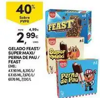 Continente Bom dia Gelado feast/super maxi/perna de pau/feast promoção