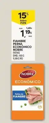 Continente Bom dia Nobre - fiambre perna económonico promoção