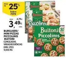 Continente Bom dia Buitoni - burgers/ mini pizzas piccolinis promoção