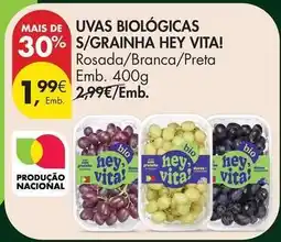 Pingo Doce Bio - uvas biologicas s/grainha promoção