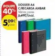 Pingo Doce Ambar - dossier a4 c/recarga promoção