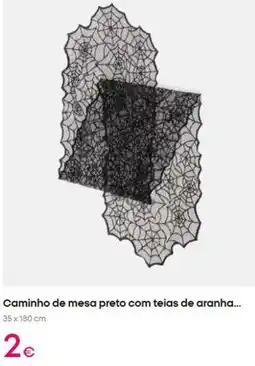 Pepco com - caminho de mesa preto com teias de aranha promoção