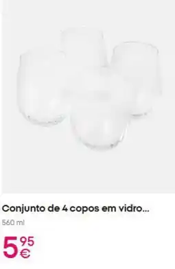 Pepco Conjunto de 4 copos em vidro promoção