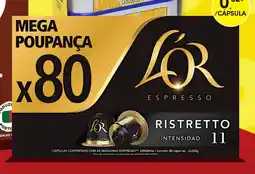 Continente Cápsulas de cafe l'or ristretto promoção