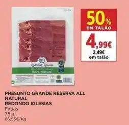 El Corte Inglés Presunto grande reserva all natural promoção