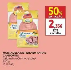 El Corte Inglés Campofrio - mortadela de peru em fatias promoção