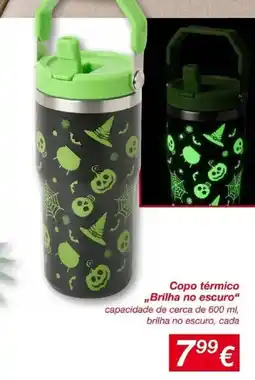 ALDI Copo térmico "Brilha no escuro" promoção