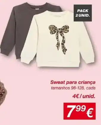Sweat para criança