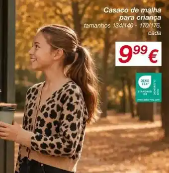 Casaco de malha para criança