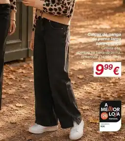 ALDI Calças de ganga de perna larga para criança KIK promoção