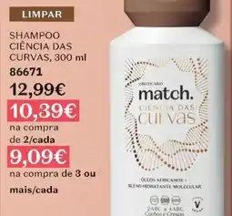 O Boticário match shampoo ciência das curvas promoção