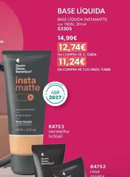 O Boticário Base líquida instamatte promoção
