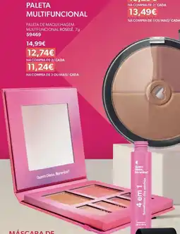 O Boticário Paleta de maquilhagem multifuncional roselê promoção