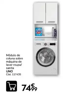 Conforama Módulo de coluna sobre máquina de lavar roupa sanita uno cód promoção