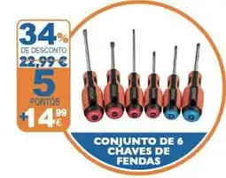 E.Leclerc Conjunto de 6 chaves de fendas promoção
