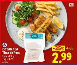 Lidl OCEAN SEA Tiras de Pota promoção