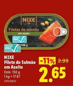 Lidl Nixe Filete de Salmão em Azeite promoção