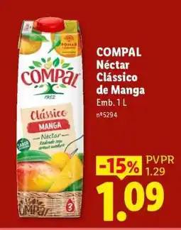 Lidl COMPAL Néctar Clássico de Manga promoção