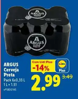 Lidl ARGUS Cerveja Preta promoção
