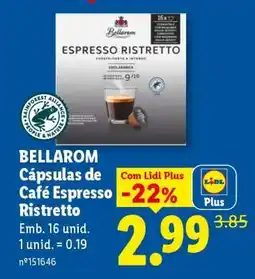 Lidl BELLAROM Cápsulas de Café Espresso Ristretto promoção