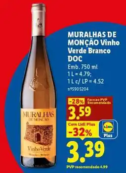 Lidl Muralhas de Monção Vinho Verde Branco DOC promoção