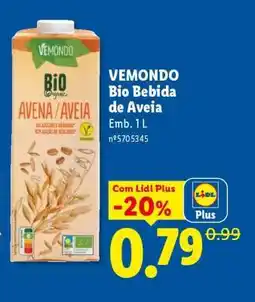 Lidl VEMMONDO Bio Bebida de Aveia promoção