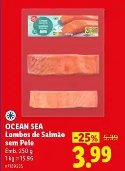 Lidl Ocean Sea Lombos de Salmão sem Pele promoção