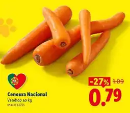 Lidl Cenoura Nacional promoção