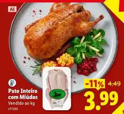 Lidl Pato Inteiro com Miúdos promoção