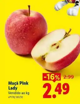 Lidl Maçã Pink Lady promoção