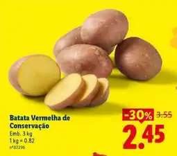 Lidl Batata Vermelha de Conservação promoção