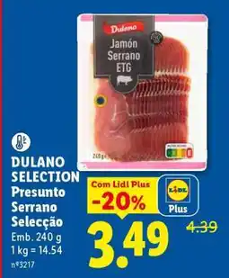 Lidl Dulano Selection Presunto Serrano Seleção promoção
