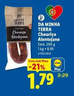 Lidl DA MINHA TERRA Chouriço Alentejano promoção
