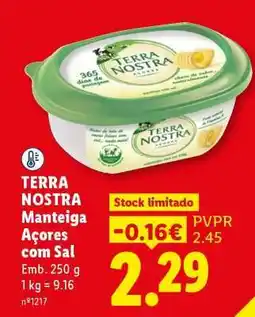 Lidl Terra Nostra Manteiga Açores com Sal promoção