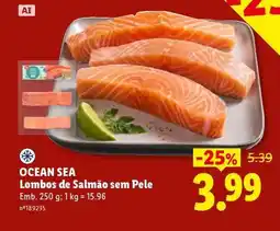 Lidl Ocean Sea Lombos de Salmão sem Pele promoção