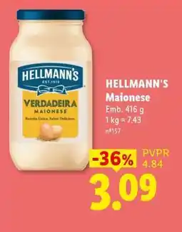 Lidl Hellmann's Maionese promoção