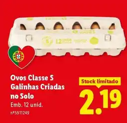 Lidl Ovos Classe S Galinhas Criadas no Solo promoção