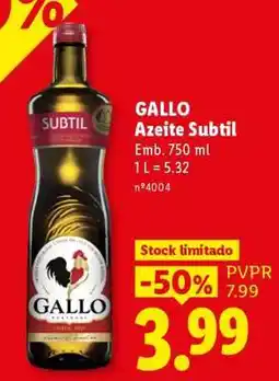 Lidl Gallo Azeite Subtil promoção