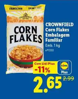 Lidl Crownfield Corn Flakes promoção