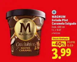 Lidl MAGNUM Gelado Pint Caramelo Salgado promoção