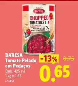 Lidl BARESA Tomate Pelado em Pedaços promoção