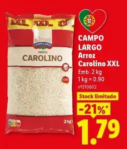 Lidl Campo Largo Arroz Carolino XXL promoção