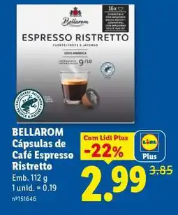 Lidl BELLAROM Cápsulas de Café Espresso Ristretto promoção